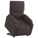 vidaXL Fauteuil inclinable marron foncé tissu