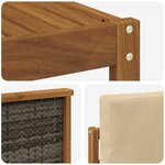 vidaXL Ensemble de canapés d'extérieur 4 pc Naturel
