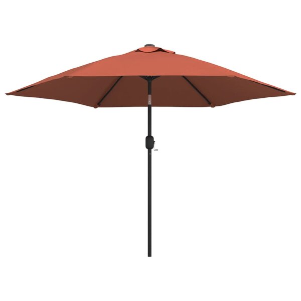 vidaXL Parasol de jardin avec mât en métal terre cuite 300 cm