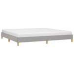 vidaXL Cadre de lit sans matelas gris clair 200x200 cm tissu