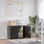 vidaXL Classeur noir 90x40x70 cm acier