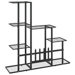 vidaXL Support pour plantes 94 5x25x88 cm Noir Métal