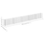 vidaXL Lit surélevé à gabion Acier galvanisé 450x30x60 cm