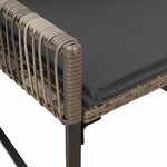 vidaXL Ensemble de meubles d'extérieur 7 Pièces Gris et Gris foncé