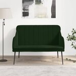 vidaXL Banc Vert foncé 110x76x80 cm Velours