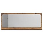vidaXL Étagère Miroir Bois ancien 90 x 10 5 x 37 cm Bois d'ingénierie