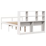 vidaXL Lit bibliothèque sans matelas blanc 140x200 cm bois pin massif