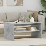 vidaXL Table basse Gris béton 80 x 50 x 40 cm Bois d'ingénierie
