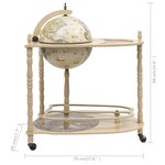 vidaXL Support de vin autoportant globe Bois d'eucalyptus Vert