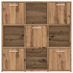 vidaXL Bibliothèque chêne artisanal 90x28x90 cm bois d'ingénierie