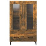 vidaXL Buffet haut Chêne fumé 70x31x115 cm Bois d'ingénierie