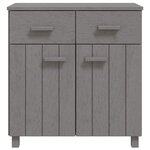 vidaXL Buffet HAMAR Gris clair 79x40x80 cm Bois massif de pin