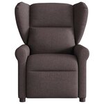 vidaXL Fauteuil de massage inclinable électrique Marron foncé Tissu