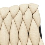 vidaXL Chaise pivotante de bureau Crème Tissu