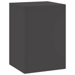 vidaXL Supports pour plantes 2 Pièces Noir 24 x 24 x 35 cm Acier