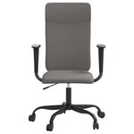 vidaXL Chaise de bureau réglable en hauteur gris foncé tissu