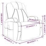 vidaXL Fauteuil à bascule de massage Crème Similicuir