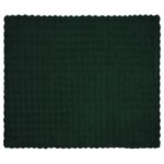 vidaXL Couverture en Fourrure de Lapin Synthétique 4 Pièces Vert foncé