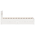 vidaXL Cadre de lit sans matelas blanc 90x190 cm bois de pin massif