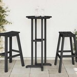 vidaXL Table de bar Noir 55 x 55 x 107 cm HDPE