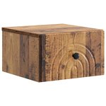 vidaXL Cabinet de chevet mural 2 Pièces Bois ancien 33 x 34 5 x 20 cm
