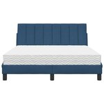 vidaXL Lit avec matelas Hanko bleu 140x190 cm tissu