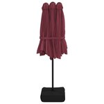 vidaXL Parasol de jardin à double tête rouge bordeaux 449x265 cm