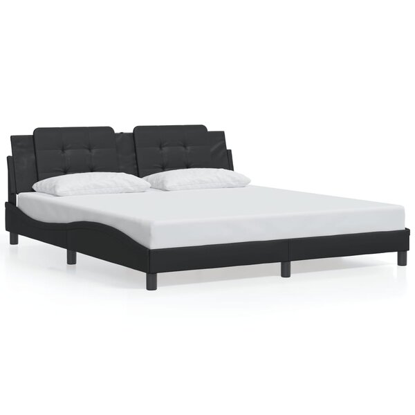 vidaXL Cadre de lit sans matelas noir 180x200 cm similicuir