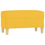 vidaXL Banc Jaune clair 70x35x41 cm Tissu