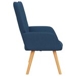 vidaXL Chaise de relaxation Bleu Tissu