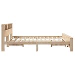 vidaXL Cadre de lit Marron 200 x 200 cm Bois massif en pin