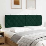 vidaXL Coussin de tête de lit vert foncé 180 cm velours