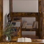 vidaXL Cadre de lit superposé avec bureau Chêne fumé 80 x 200 cm