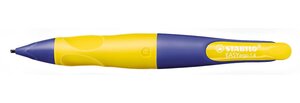 Porte-mines Ergonomique EASYergo 1 4 mm Droitier jaune/violet + 3 mines HB STABILO