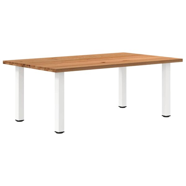 vidaXL Table à manger marron clair bois de chêne massif rectangulaire