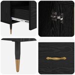 vidaXL Haut Armoire Chêne noir 69 5 x 31 x 115 cm Bois d'ingénierie