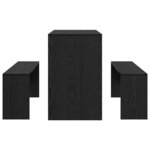 vidaXL Ensemble de salle à manger 2 Pièces Chêne noir Bois d'ingénierie