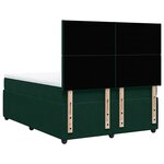 vidaXL Sommier à lattes de lit et matelas Vert foncé 160x200cm Velours