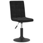vidaXL Chaises pivotantes à manger lot de 4 noir velours