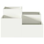 vidaXL Cache-pot de jardin Blanc 80 x 80 x 48 cm Acier