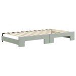 vidaXL Lit de jour et gigogne et matelas gris clair 100x200 cm velours