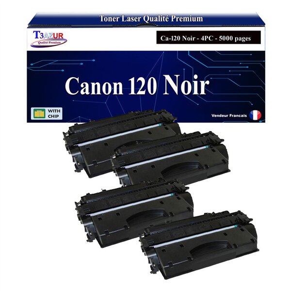 T3AZUR -4x Toners compatibles avec Canon 120 (2617B001) pour Canon IMAGECLASS D1120  D1150  D1170  D1180  D1320  D1350  D1370