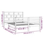 vidaXL Cadre de lit sans matelas bois massif 140x200 cm
