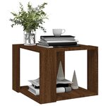 vidaXL Table basse Chêne marron 40x40x30 cm Bois d'ingénierie