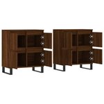 vidaXL Buffets 2 Pièces chêne marron bois d'ingénierie