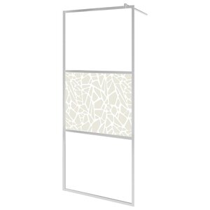 vidaXL Paroi de douche à l'italienne à verre ESG pierre 140x195 cm