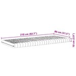 vidaXL Matelas en mousse blanc 80x210 cm 7 zones dureté 20 ILD