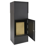 Boîte à colis en acier  Multipack Double EP3154  fenêtre et  2 portes  Noir