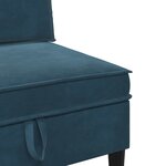 vidaXL Canapé moyen avec rangement Bleu Velours