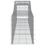 vidaXL Paniers à gabions arqués 3 Pièces 400x50x60/80 cm Fer galvanisé